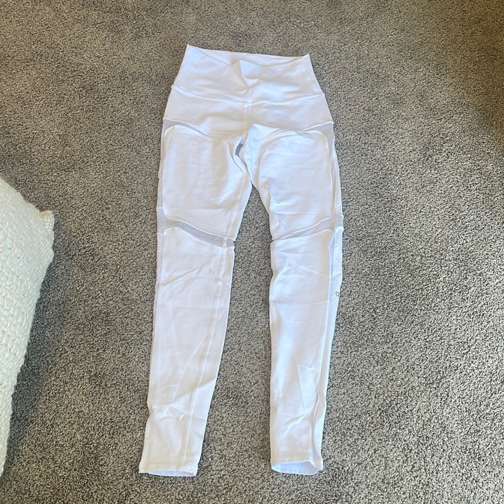 Alo White Legging with meshing